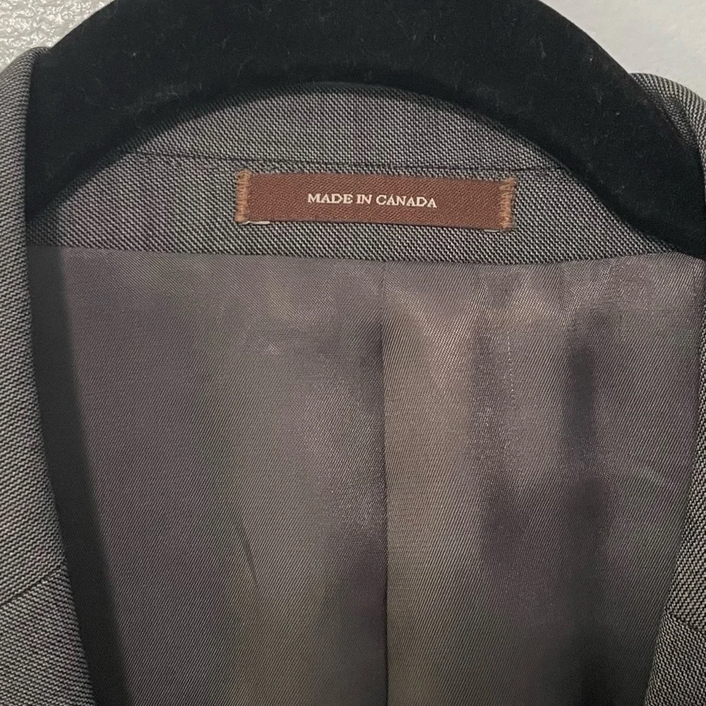 Peter Millar Mens Gray Classic Fit Wool Suit Jacket Size 40R